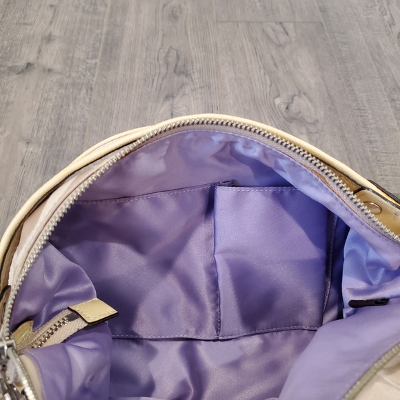 Signature COACH Poppy Hobo Shoulder Bag Khaki Patent Leather - Picture 6 of 6